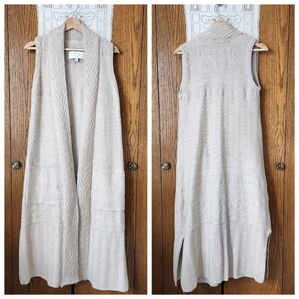Anthropologie Angel of the North Sleeveless Duster Cardigan Vest